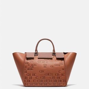 CAROLINA HERRERA - Vendome Brown Leather Tote